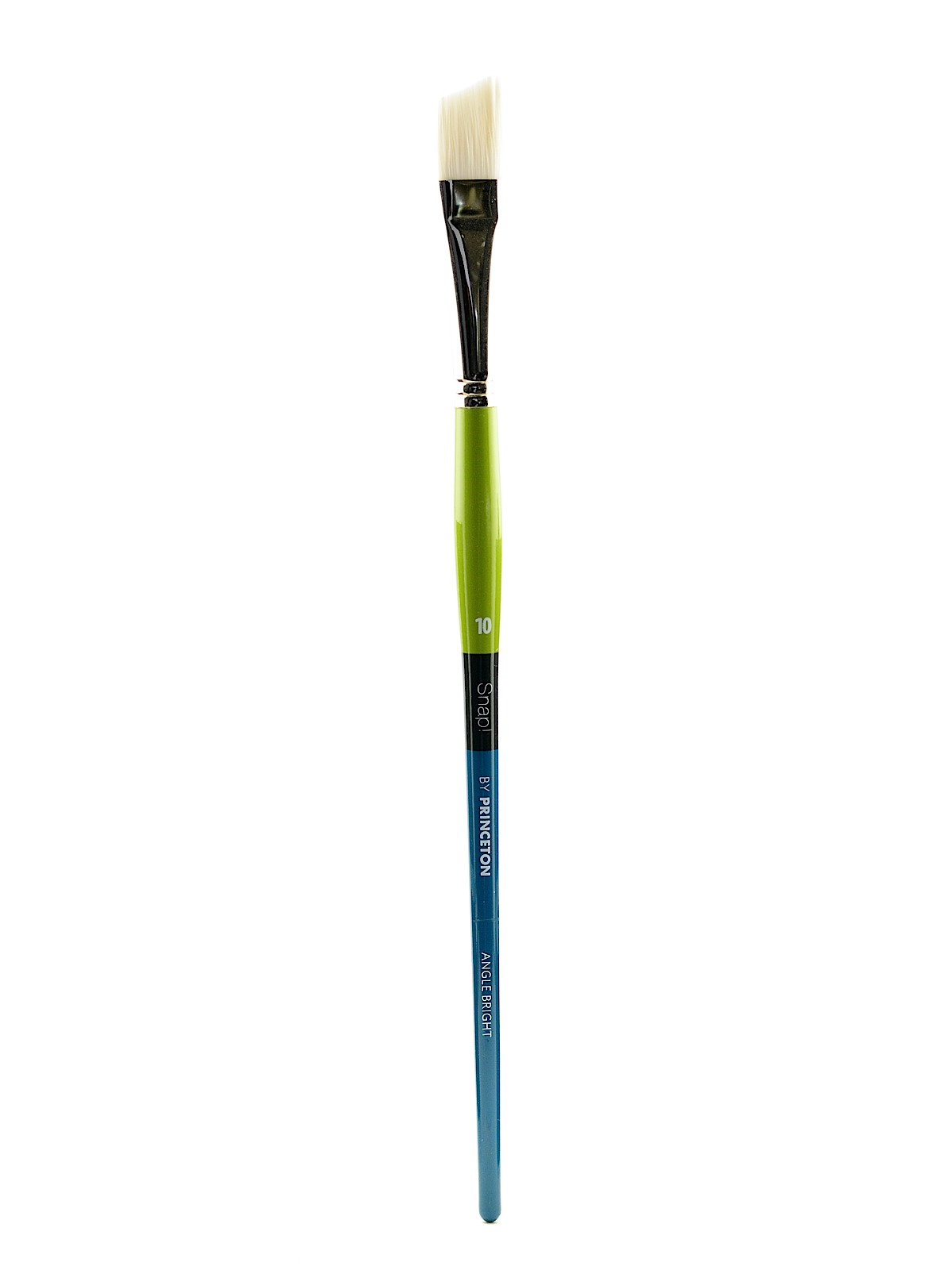 Snap Brushes 10 white taklon long handle angle bright