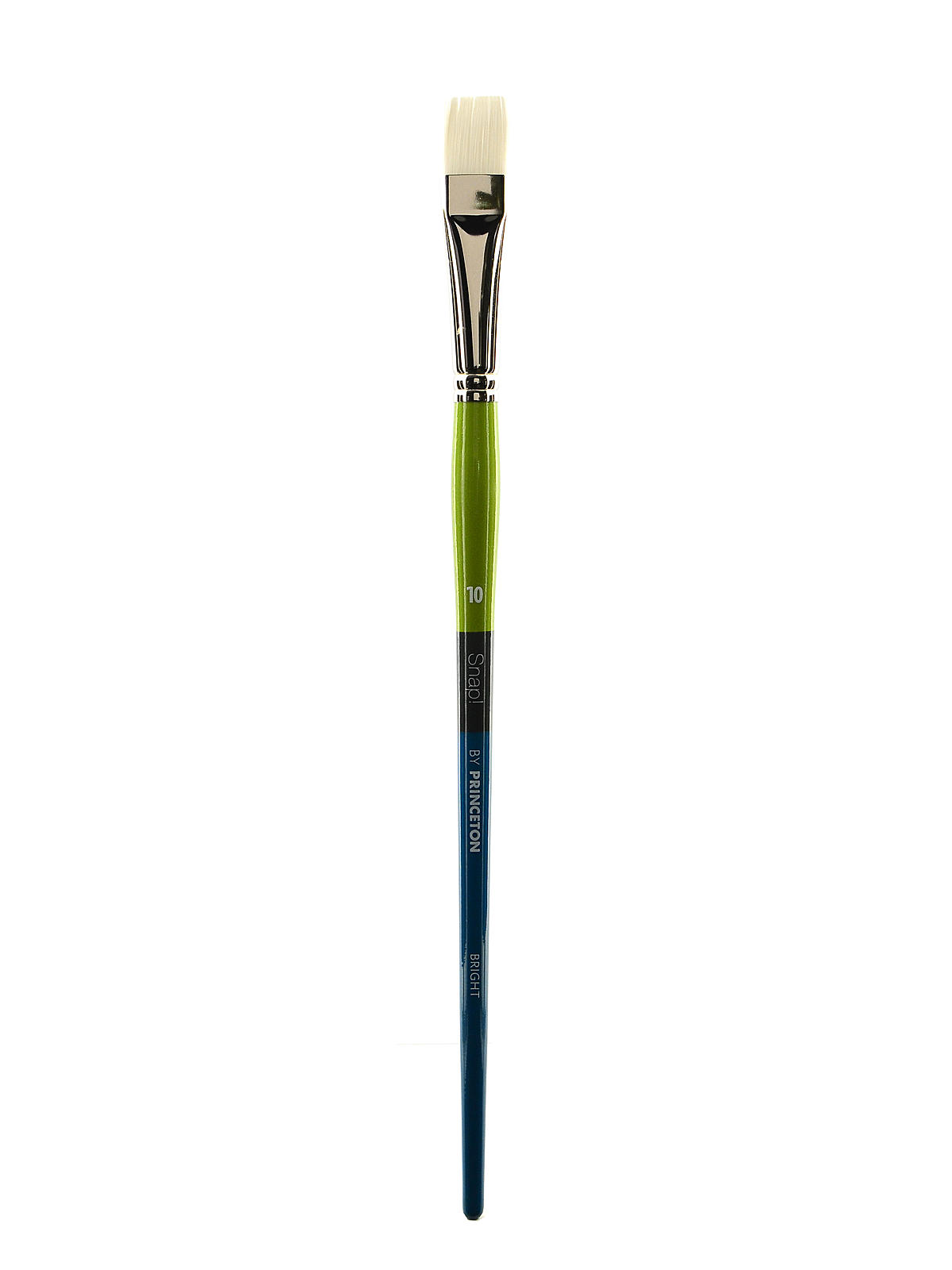 Snap Brushes 10 white taklon long handle bright