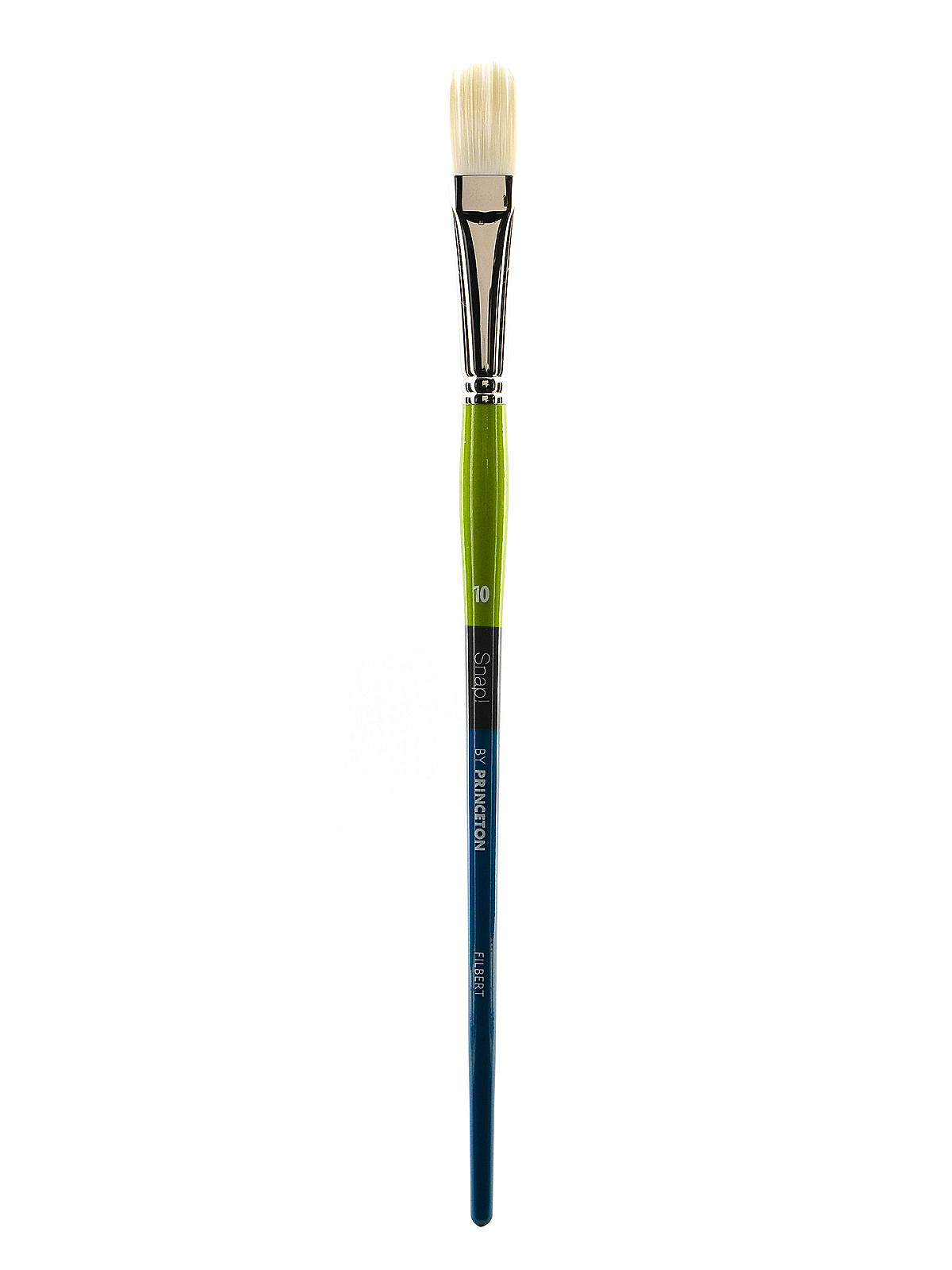 Snap Brushes 10 white taklon long handle filbert
