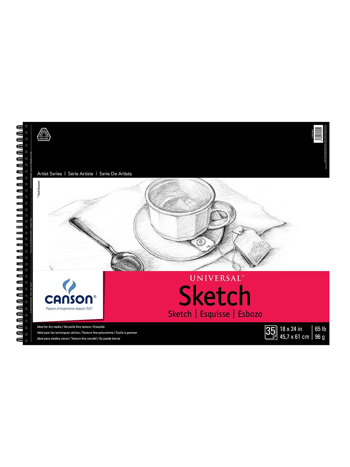 Universal Heavyweight Sketch Pads 18 In. X 24 In. 30 Sheets