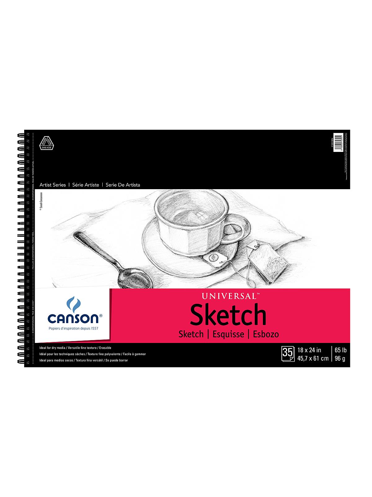 Universal Heavyweight Sketch Pads 18 in. x 24 in. 30 sheets