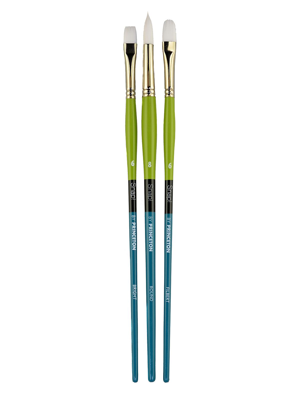 Snap Brush Sets 5 long handle 3-piece