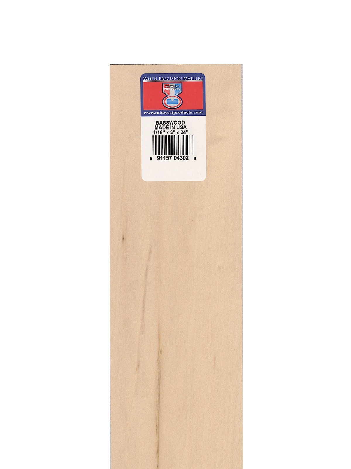 Basswood Sheets 1 16 in. 3 in. x 24 in.