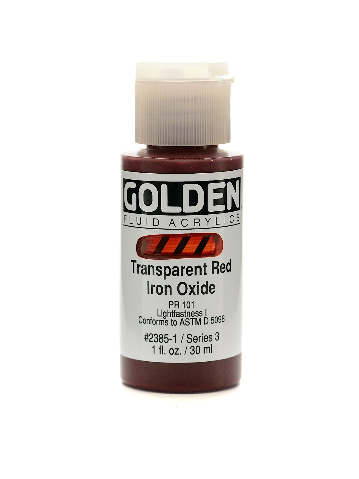 Fluid Acrylics transparent red iron oxide 1 oz.