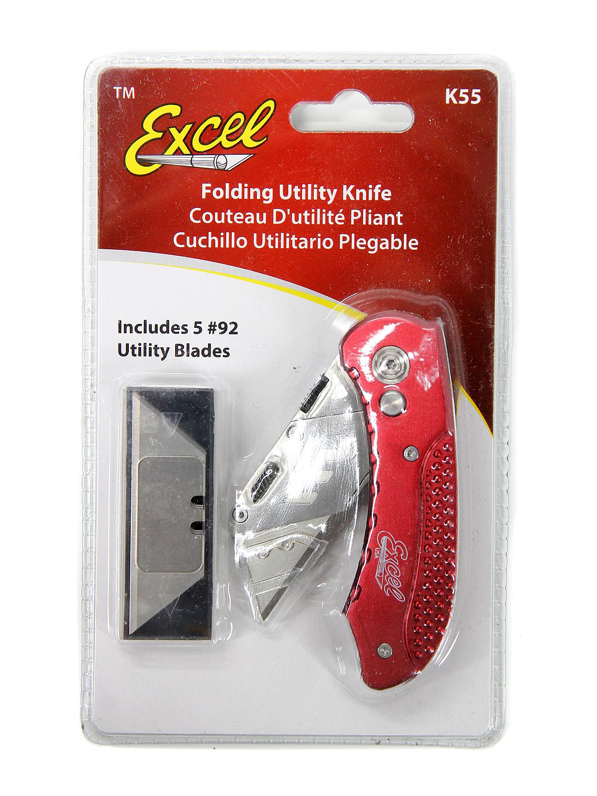 Folding Lock-Back Utility Knife utility knife with 3 blades