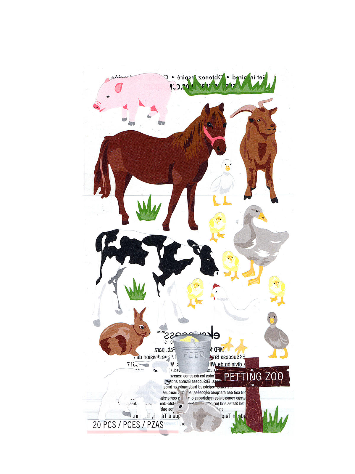 Classic Stickers petting zoo 20 pieces