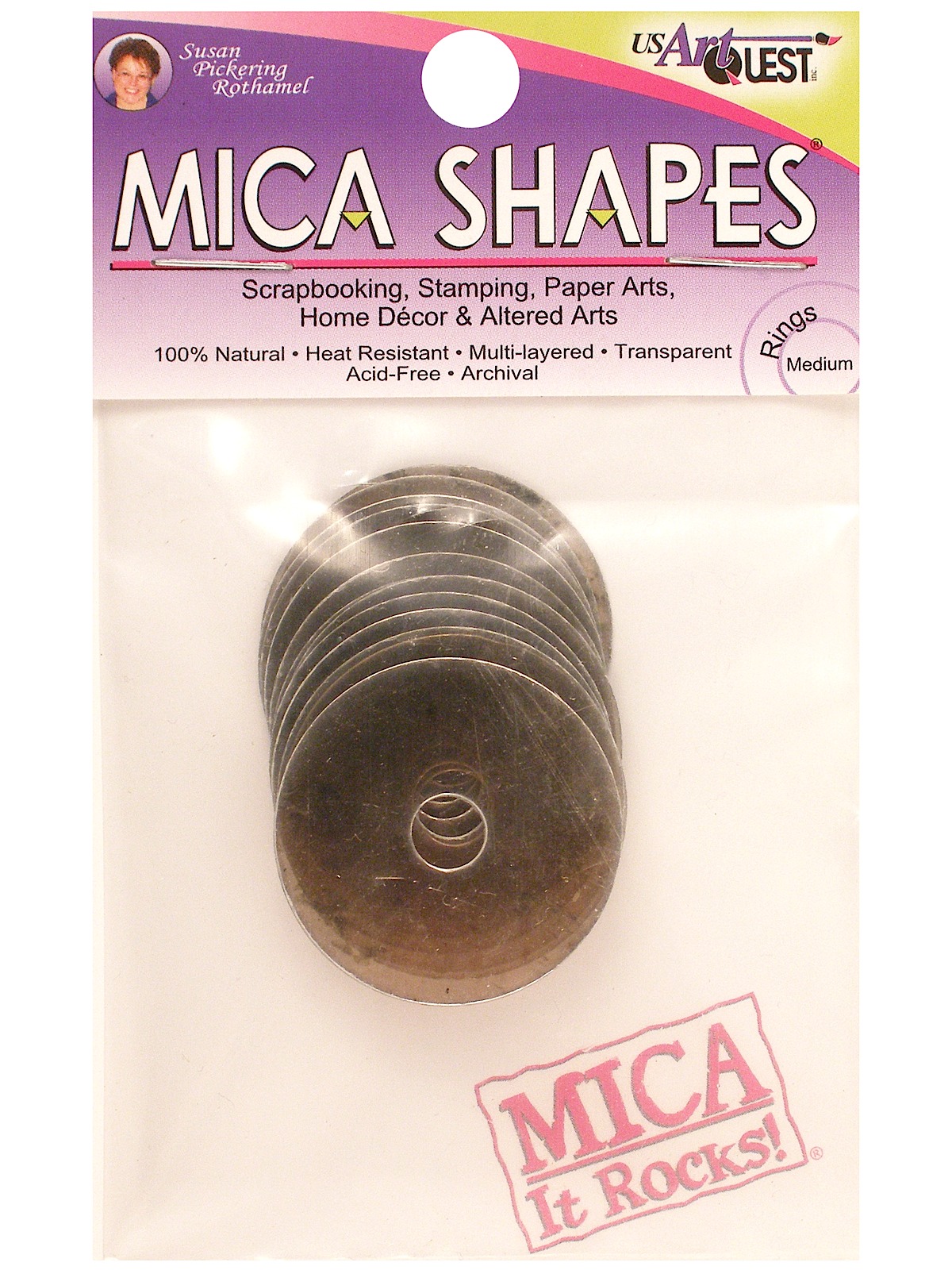 Mica Shapes 1 1 8 In. Medium Rings Pack Of 18