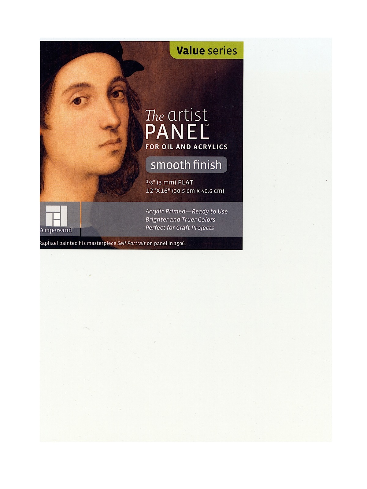 The Artist Panel Primed Smooth Flat Profile 12 in. x 16 in. 1 8 in.