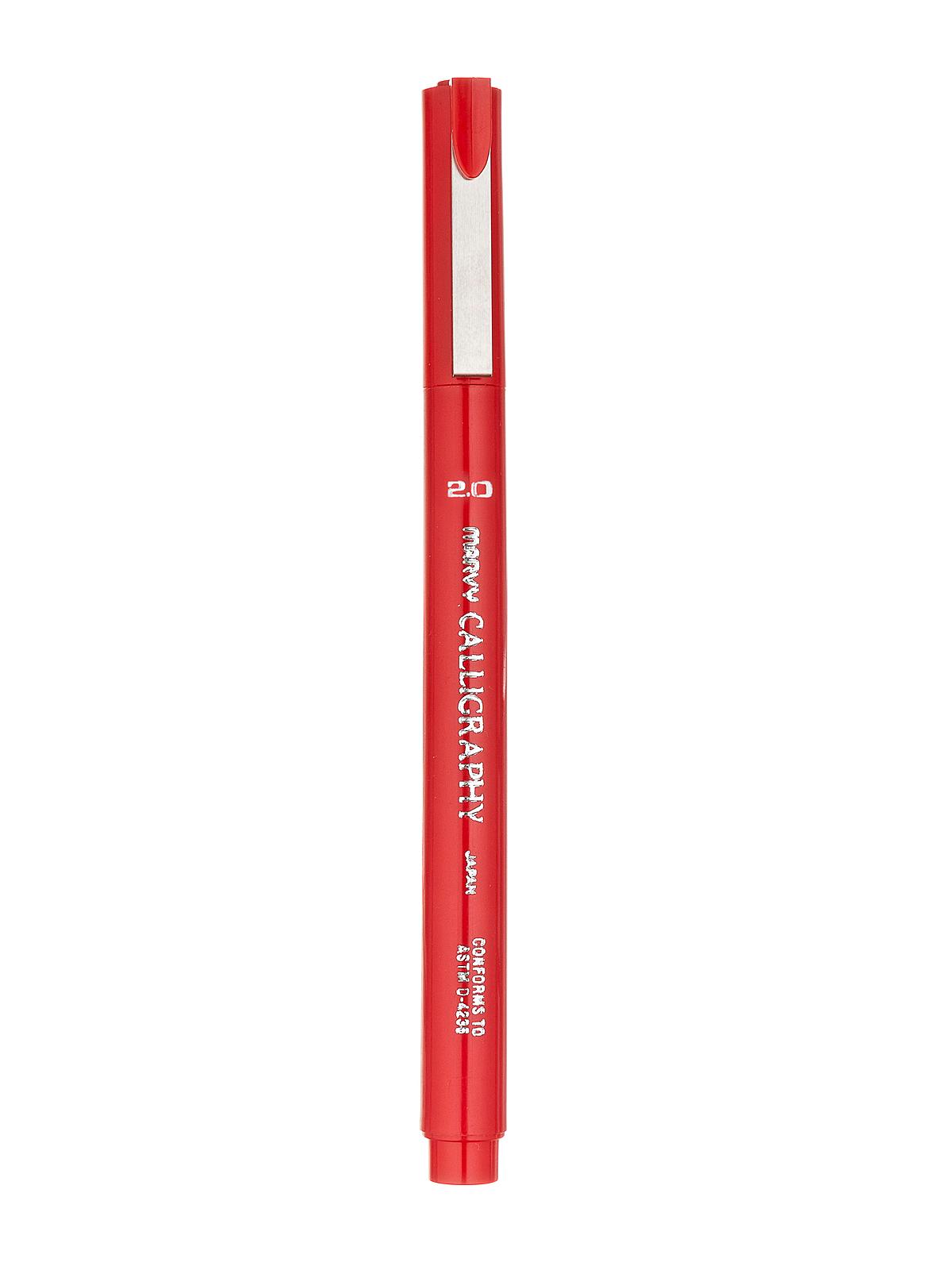 6000 Calligraphy Pens red 2.0 mm fine