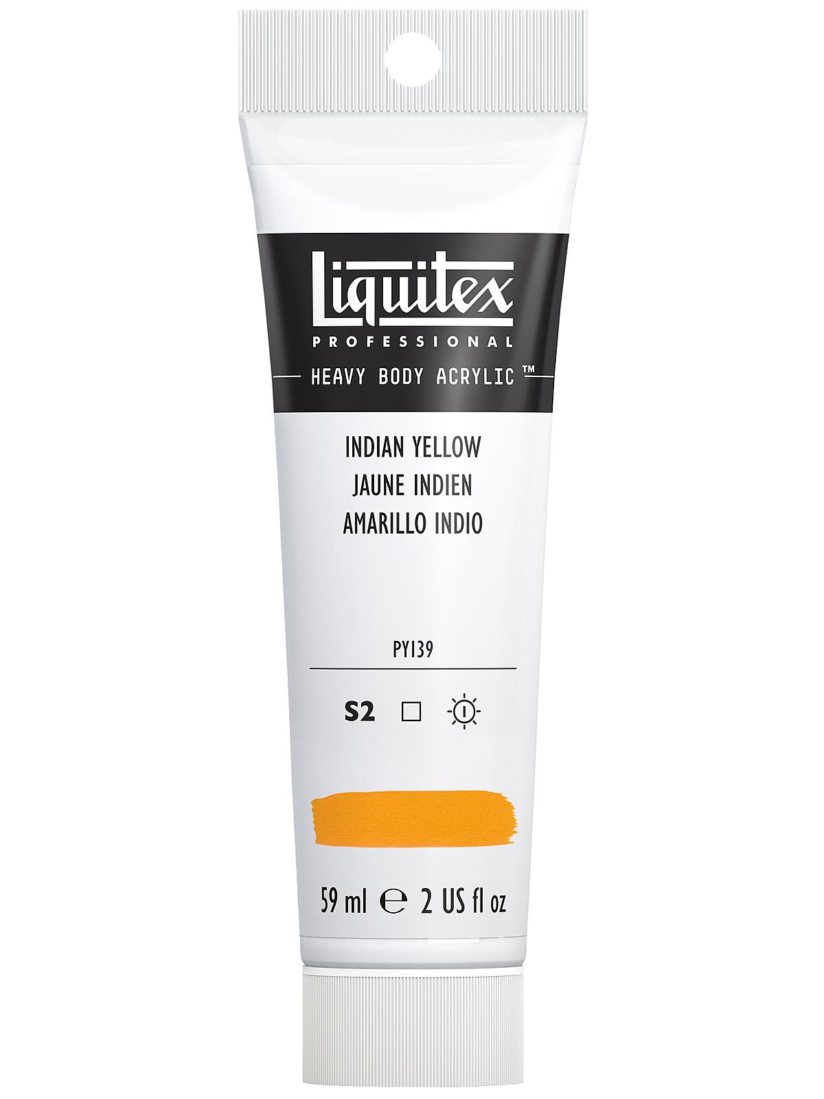 Heavy Body Professional Artist Acrylic Colors Indian yellow 2 oz.