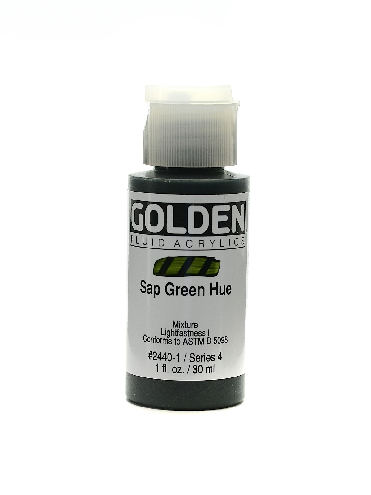 Fluid Acrylics historical sap green hue 1 oz.