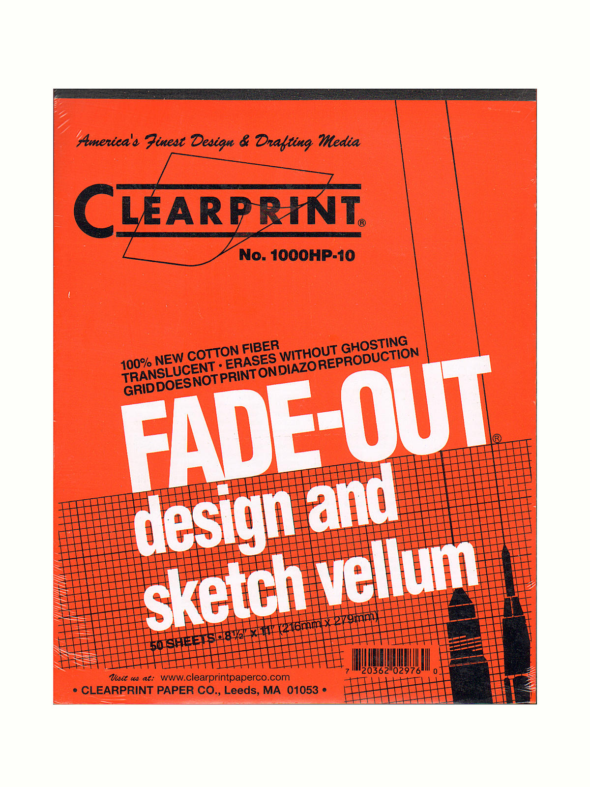 Fade-out Design And Sketch Vellum - Grid Pad 10 X 10 8 1 2 In. X 11 In. Pad Of 50