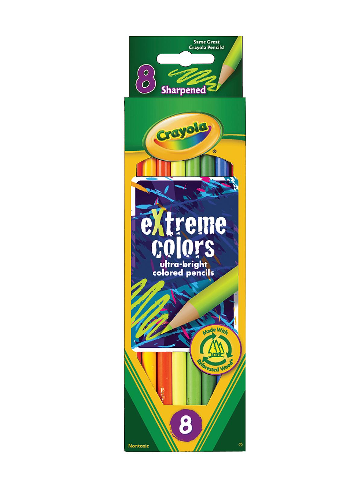 Extreme Colors Pencils Set Of 8