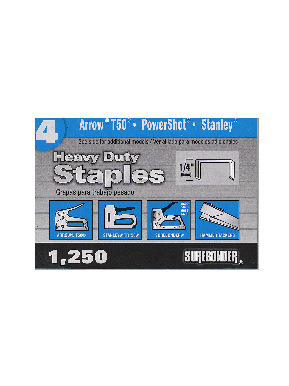 No. 4 Heavy Duty Staples 1 4 in. pack of 1250