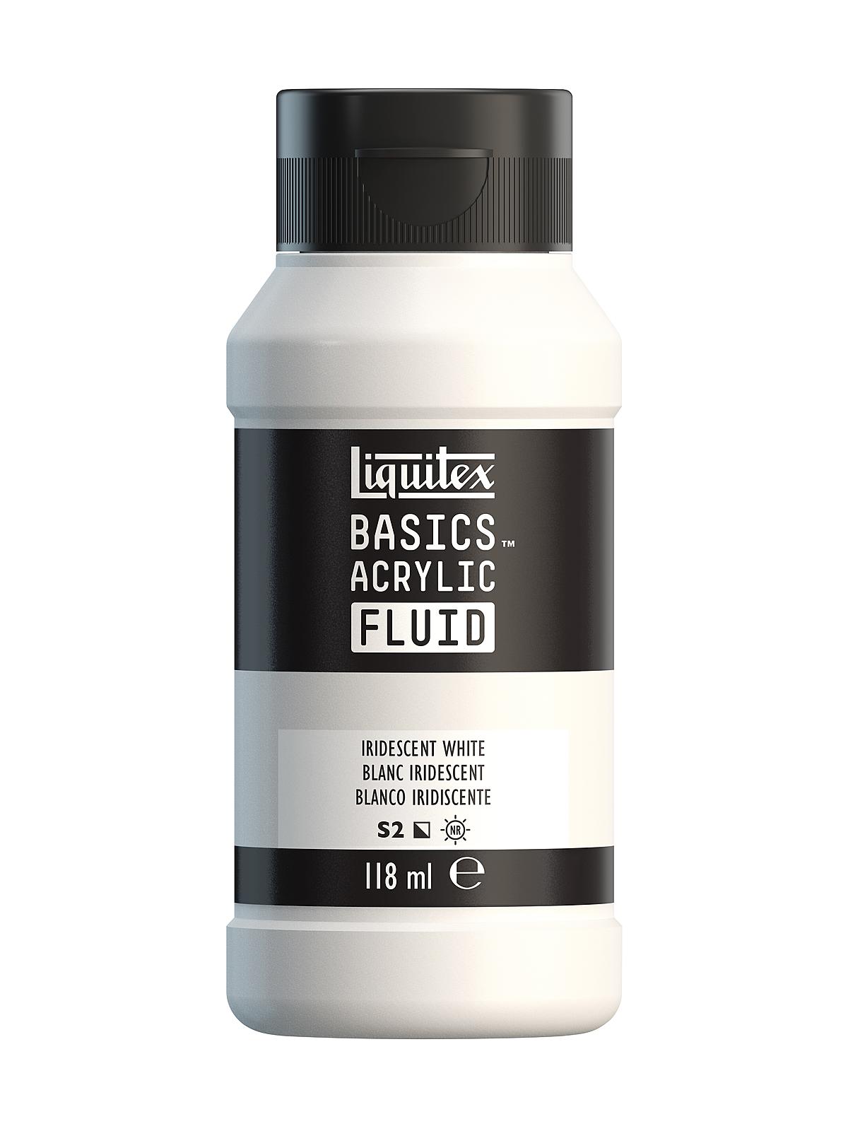 BASICS Fluid Acrylic Colors iridescent white 4 oz. (118 ml)