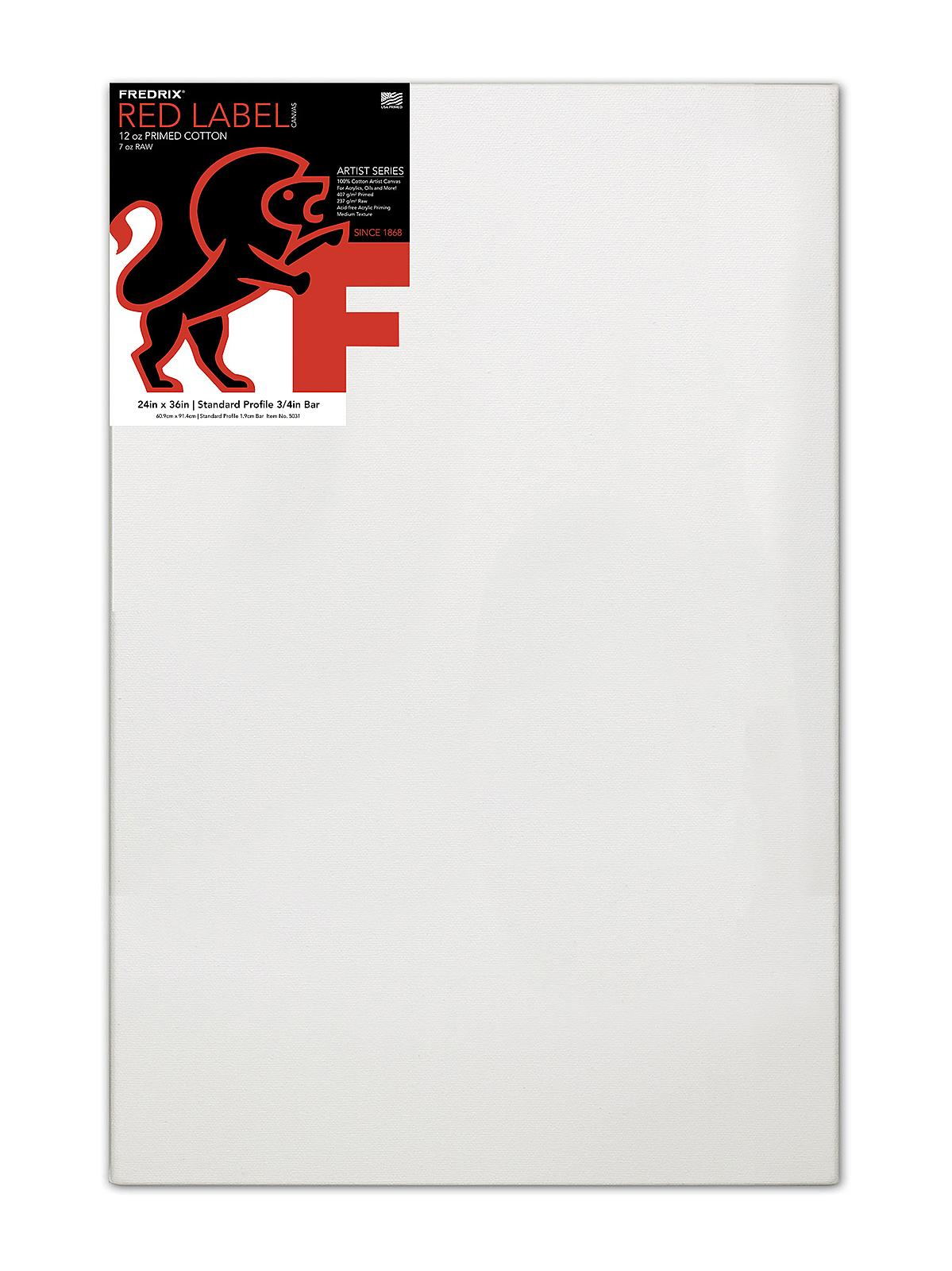 Red Label Standard Stretched Cotton Canvas 24 in. x 36 in. each