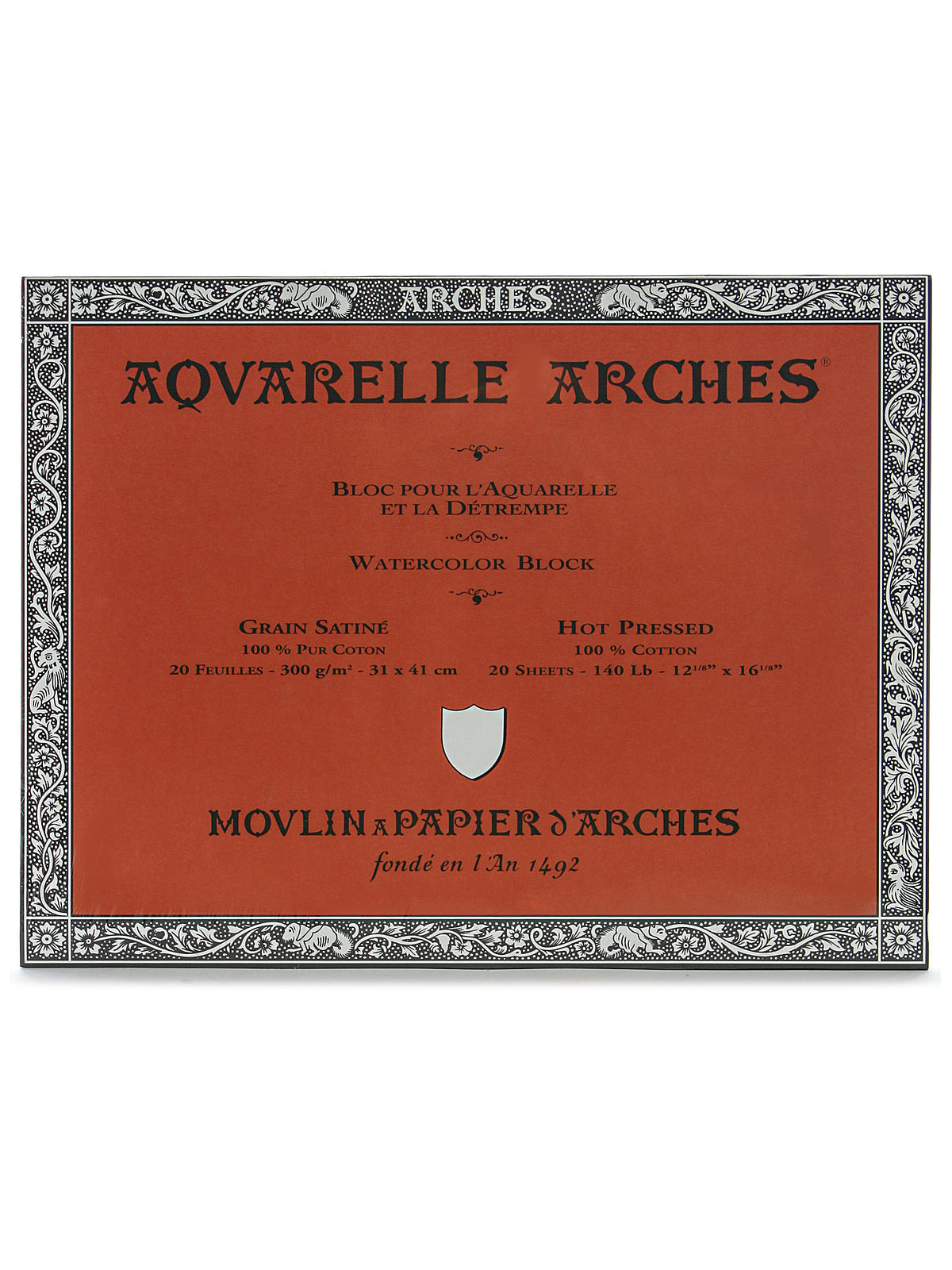 Aquarelle Watercolor Block 140 lb. hot press 12 in. x 16 in.