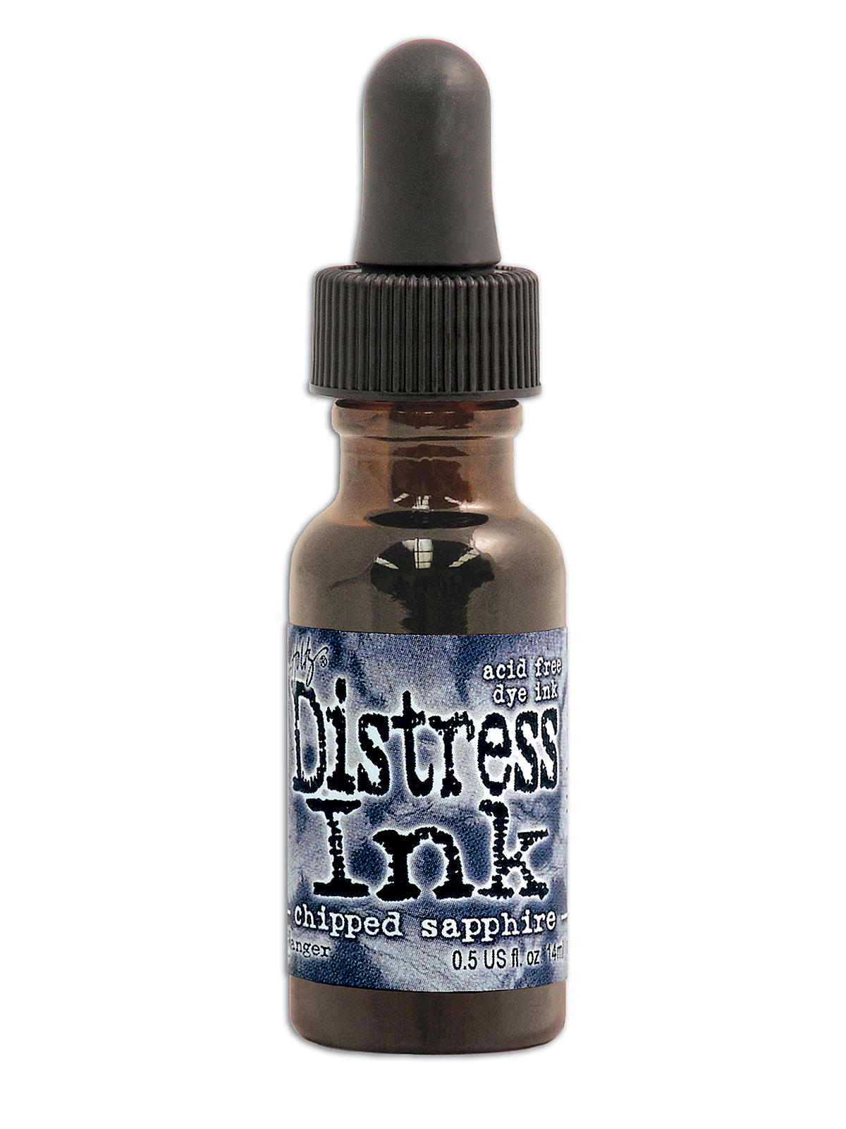 Tim Holtz Distress Ink chipped sapphire 0.5 oz. reinker bottle