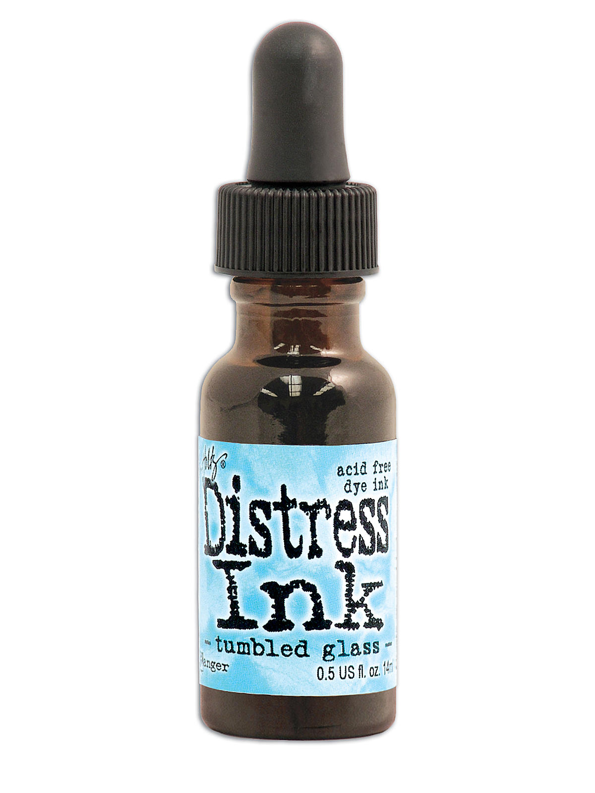 Tim Holtz Distress Ink tumbled glass 0.5 oz. reinker bottle