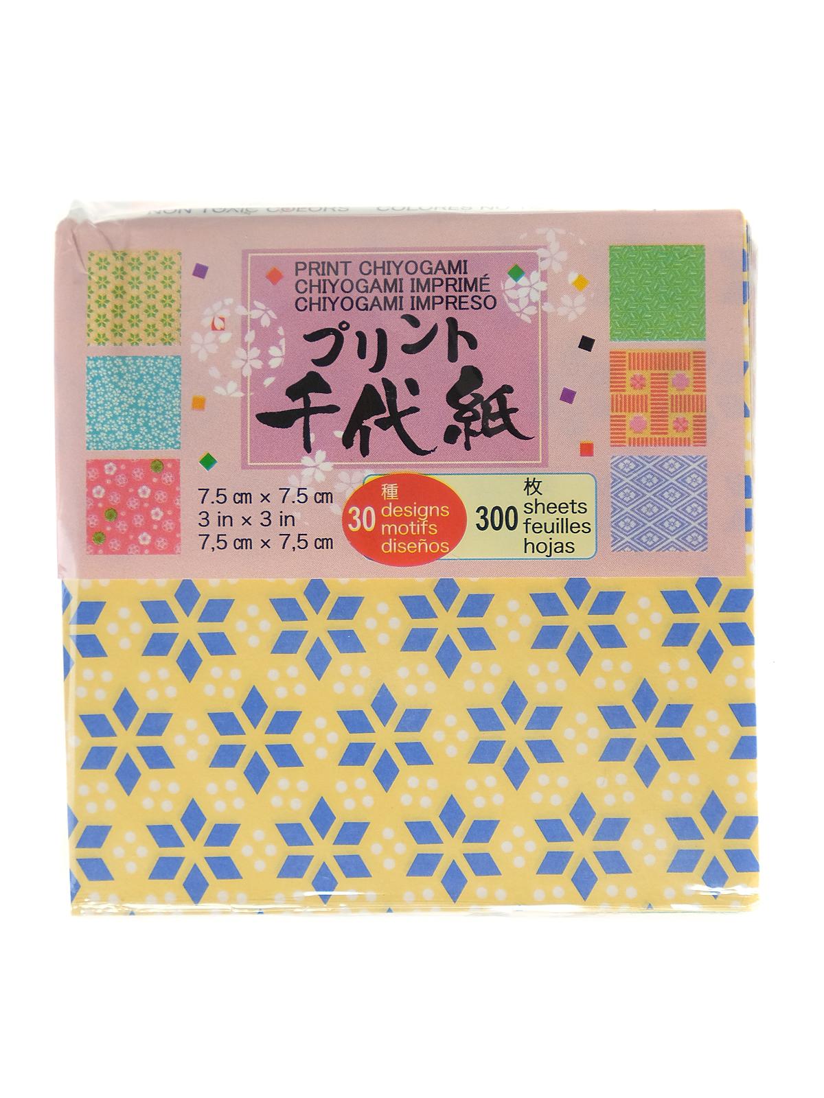 Origami Paper 3 In. X 3 In. Print Chiyogami 300 Sheets