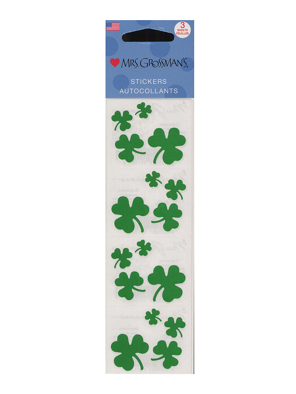 Regular Sticker Packs standard shamrocks 3 sheets