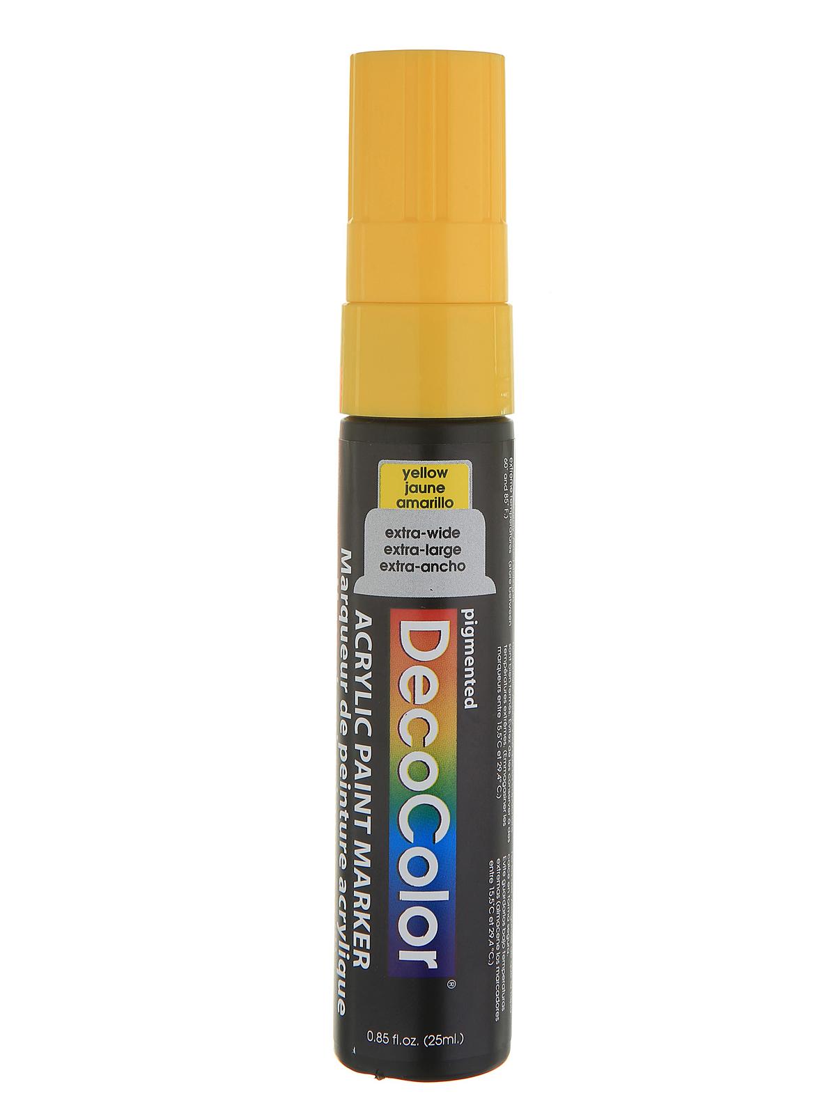 Decocolor Acrylic Paint Markers Yellow Extra Wide Tip