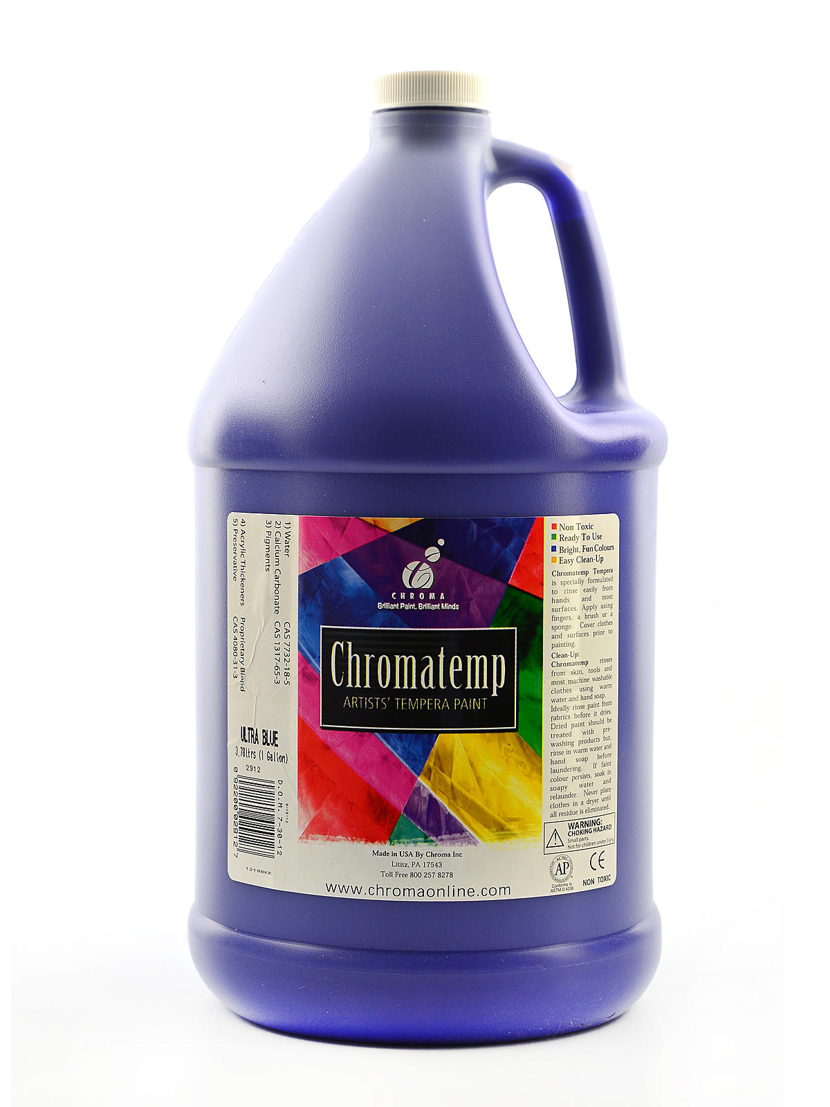 ChromaTemp Artists' Tempera Paint ultra blue gallon
