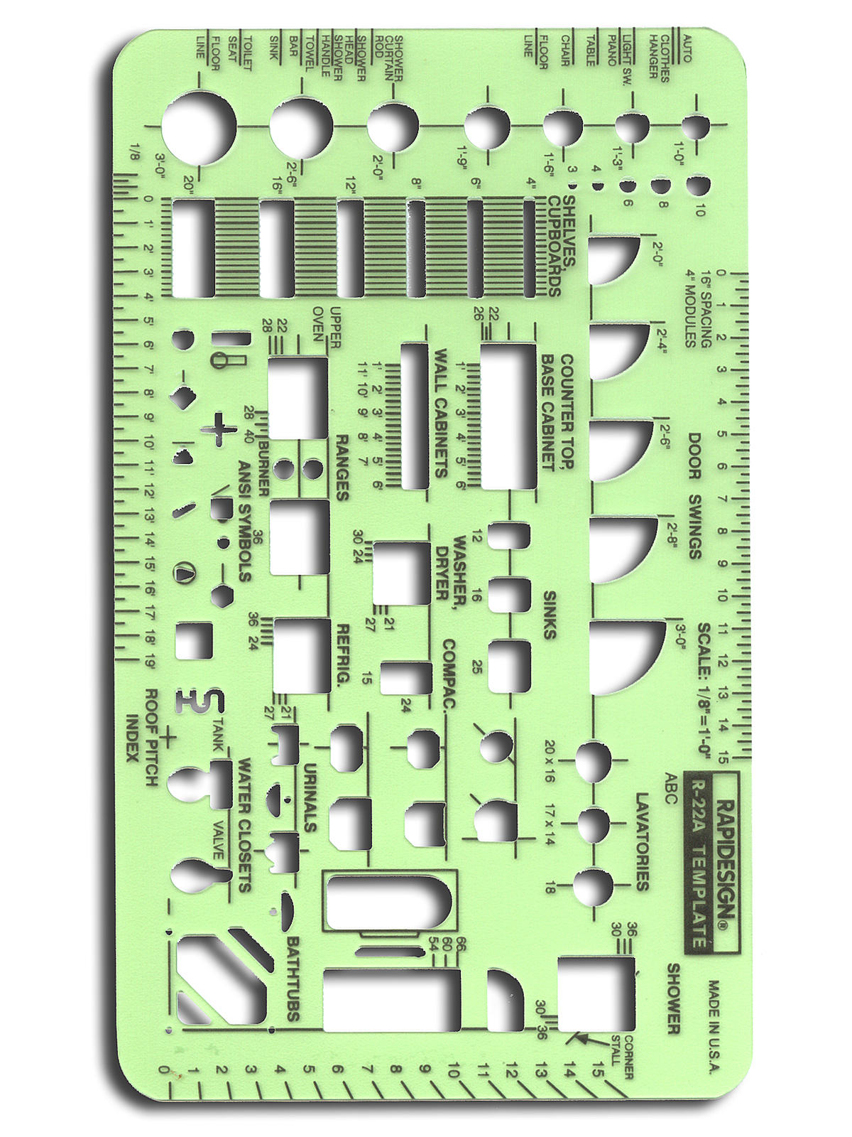 Architectural and Contractors Templates abc architectural 1 8 in. = 1 ft.