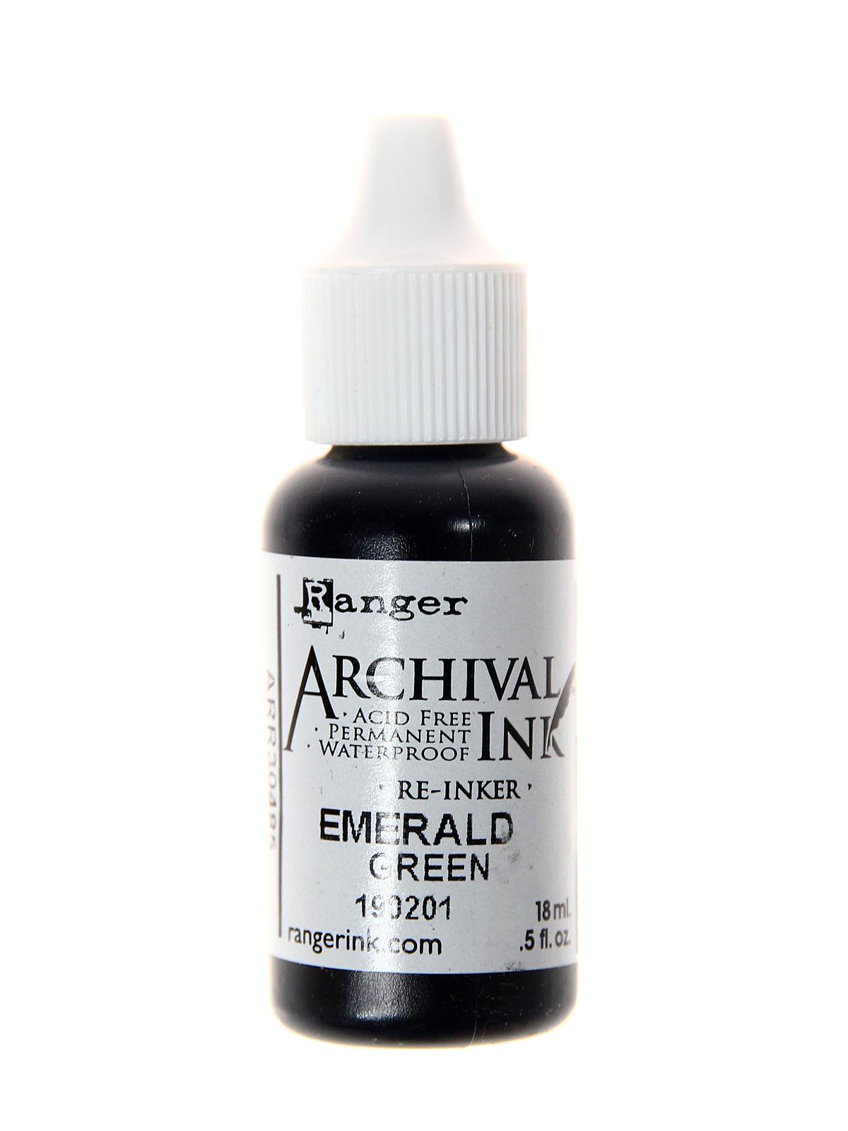 Archival Ink emerald green 0.5 oz. re-inker bottle