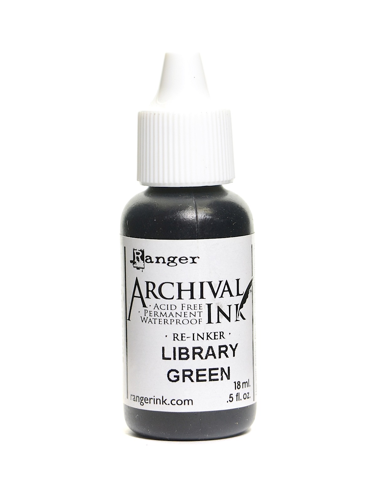 Archival Ink library green 0.5 oz. re-inker bottle