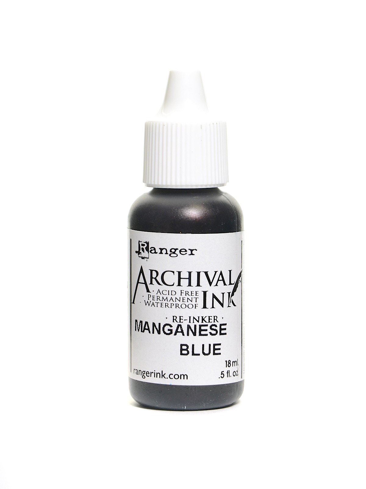 Archival Ink manganese blue 0.5 oz. re-inker bottle
