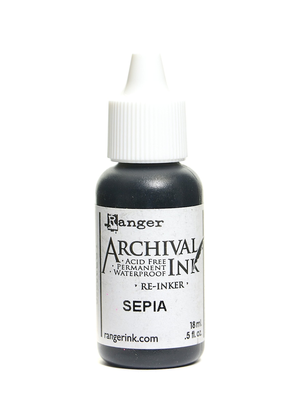 Archival Ink sepia 0.5 oz. re-inker bottle