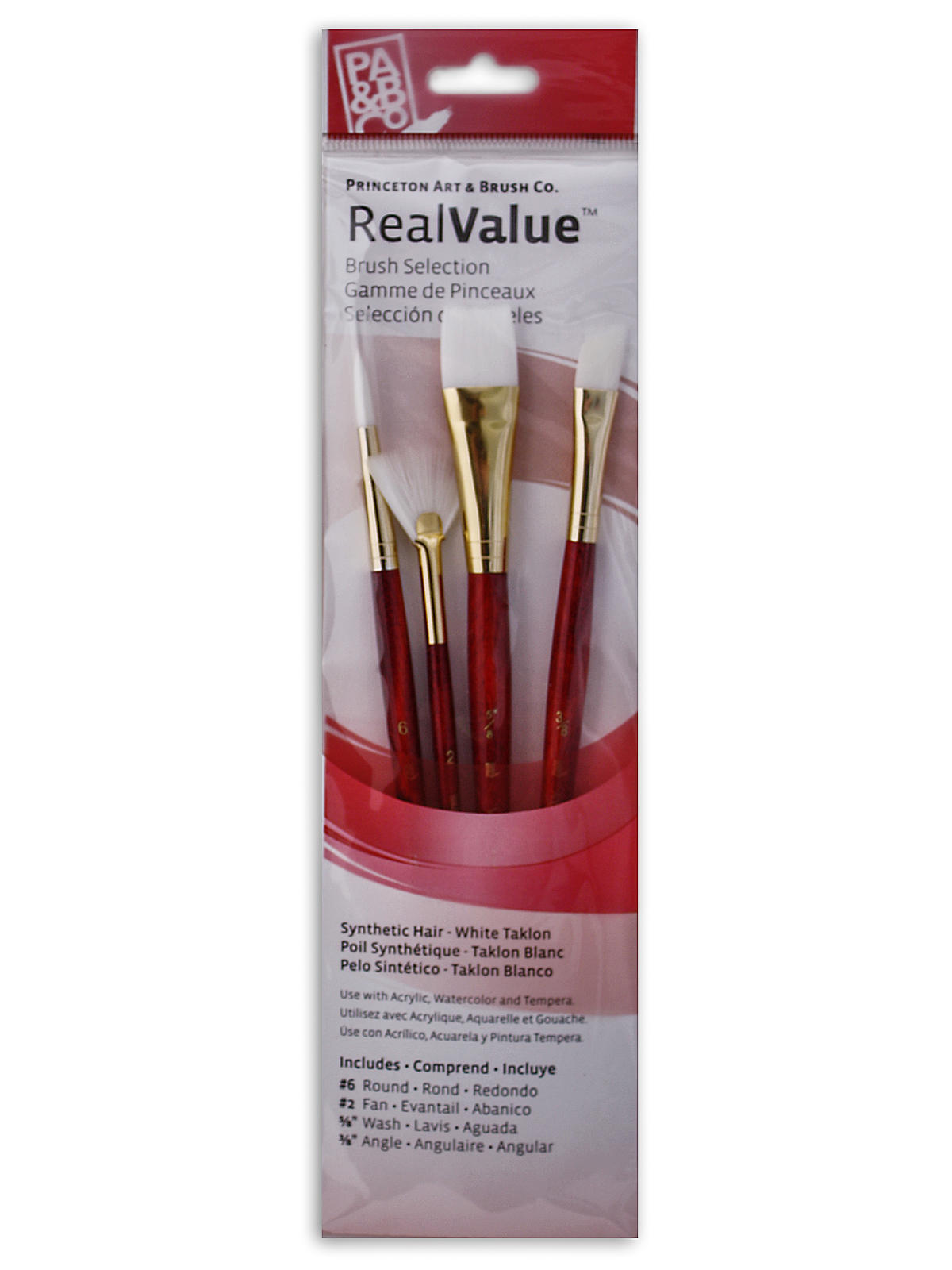 Real Value Series 9000 Red Short Handled Brush Sets 9120 Set Of 4