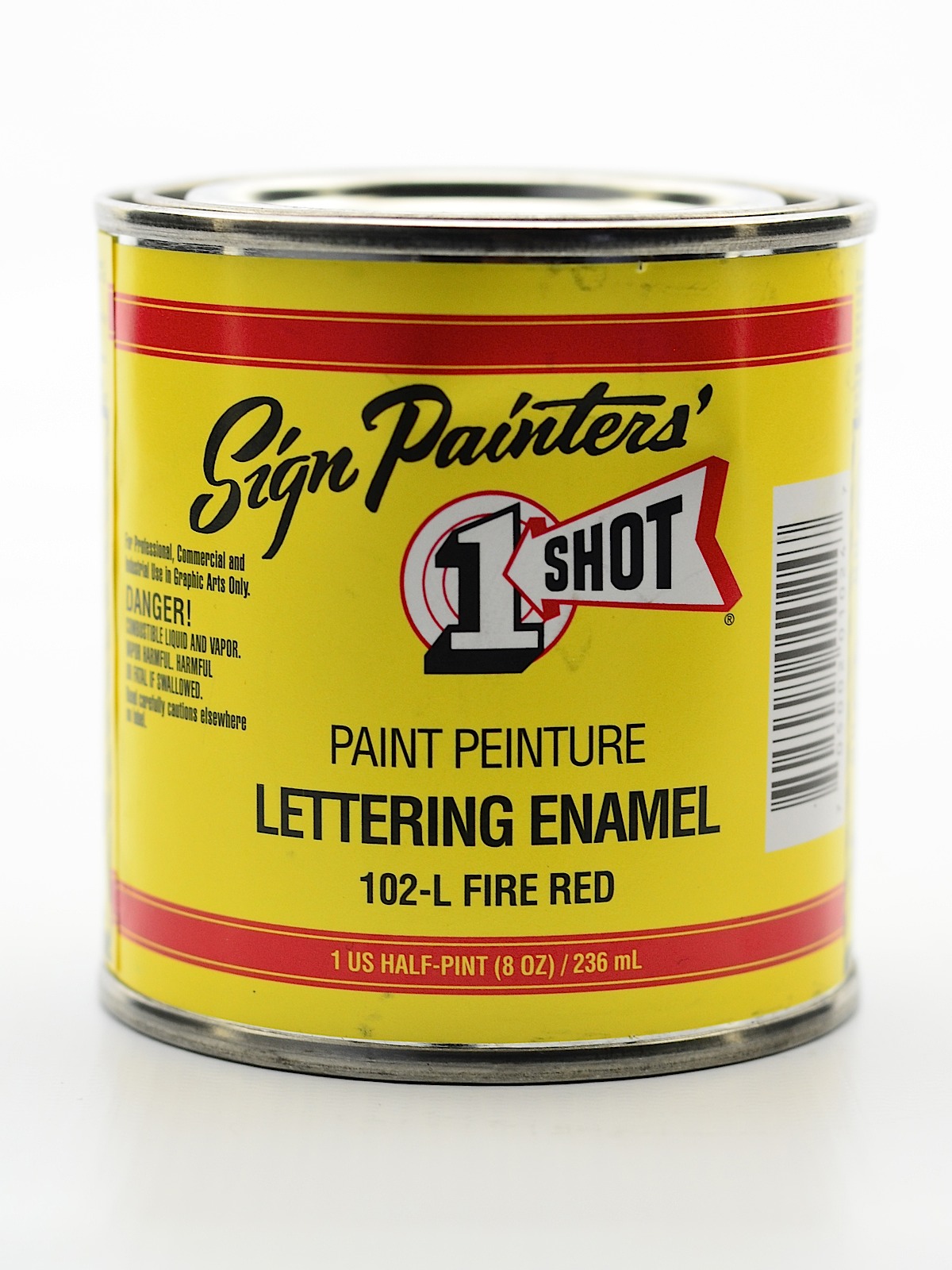 Lettering Enamel fire red half pint 102L