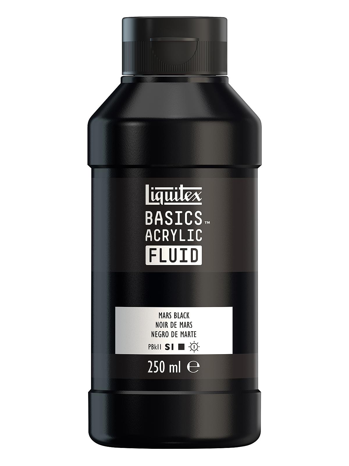 BASICS Fluid Acrylic Colors mars black 8.45 oz. (250ml)
