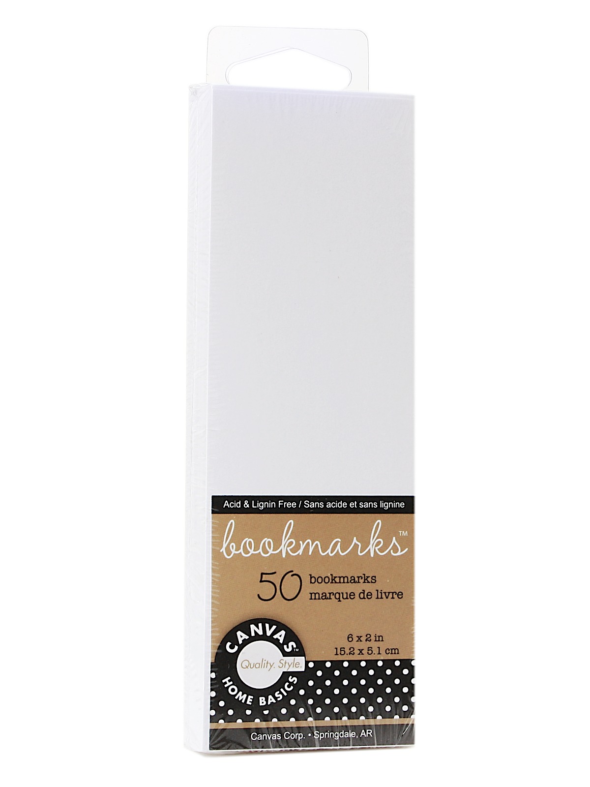 Bookmarks White 6 In. X 2 In. Pack Of 50