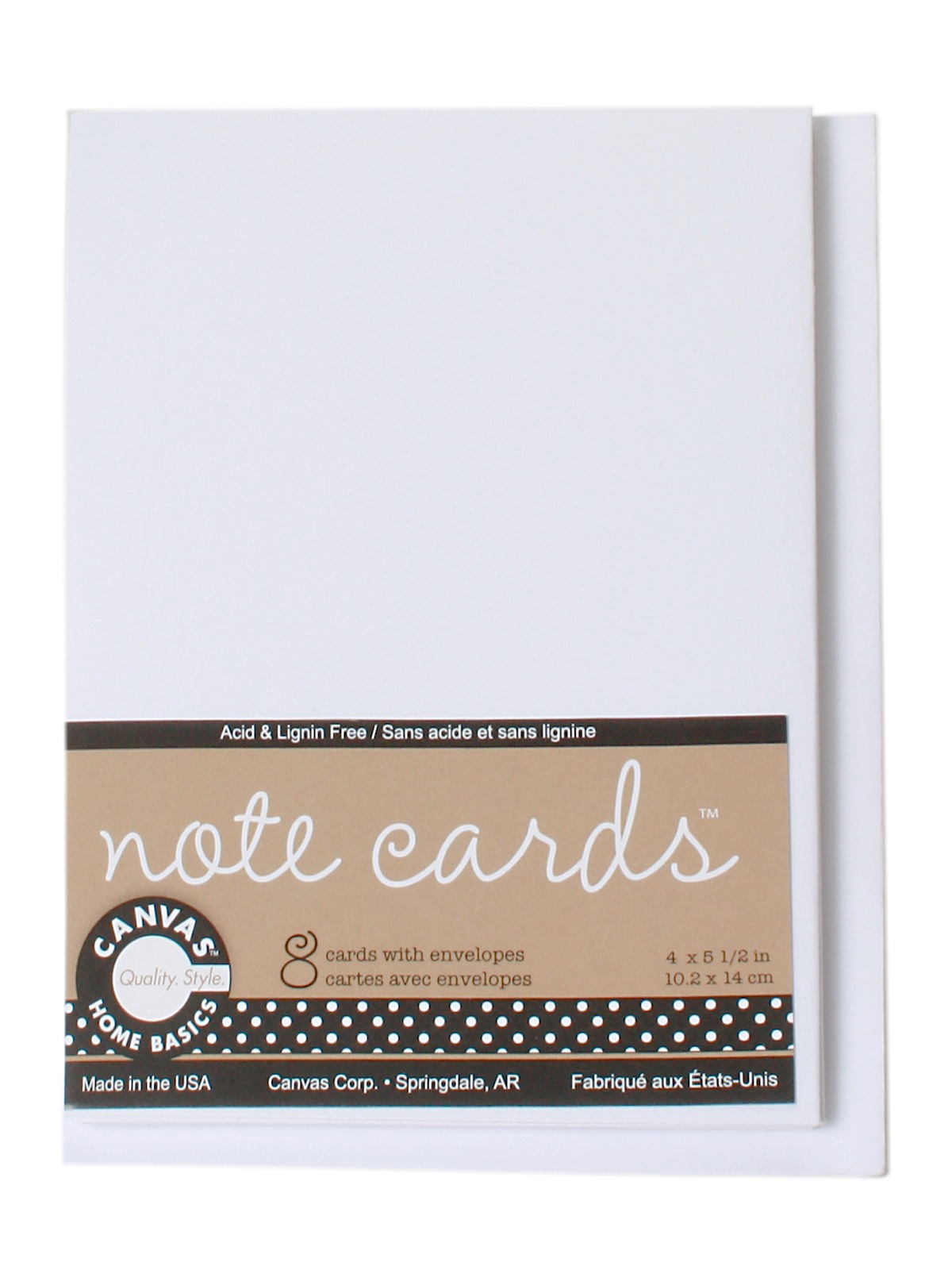 Packaged Cards And Envelopes Note Cards With Envelope White 4 In. X 5 1 2 In. Pack Of 8
