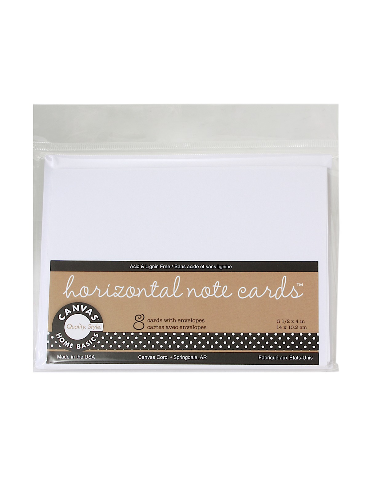 Packaged Cards And Envelopes Horizontal Note Cards With Envelopes White 5 1 2 In. X 4 In. Pack Of 8