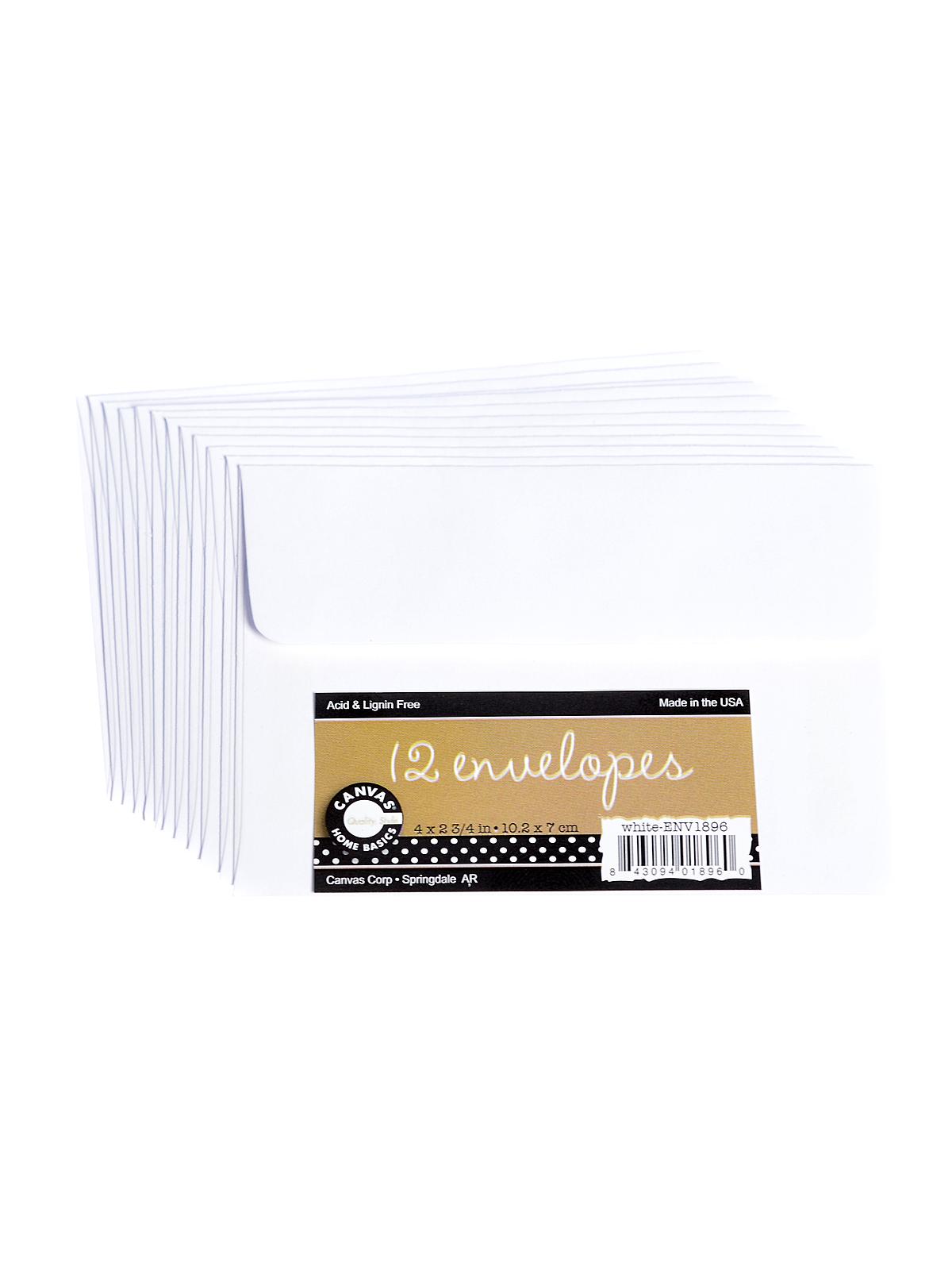Packaged Cards And Envelopes Envelopes White 4 In. X 2 3 4 In. Pack Of 12