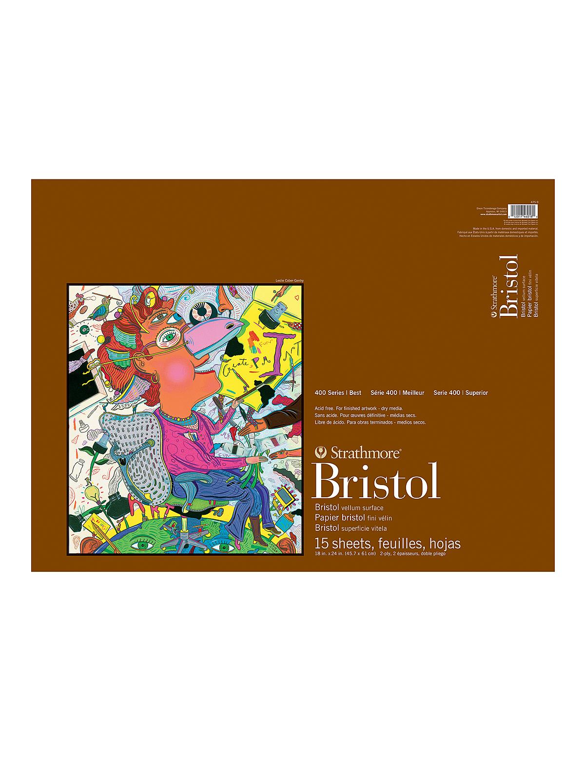 400 Series Bristol Pads 18 in. x 24 in. vellum 15 sheets