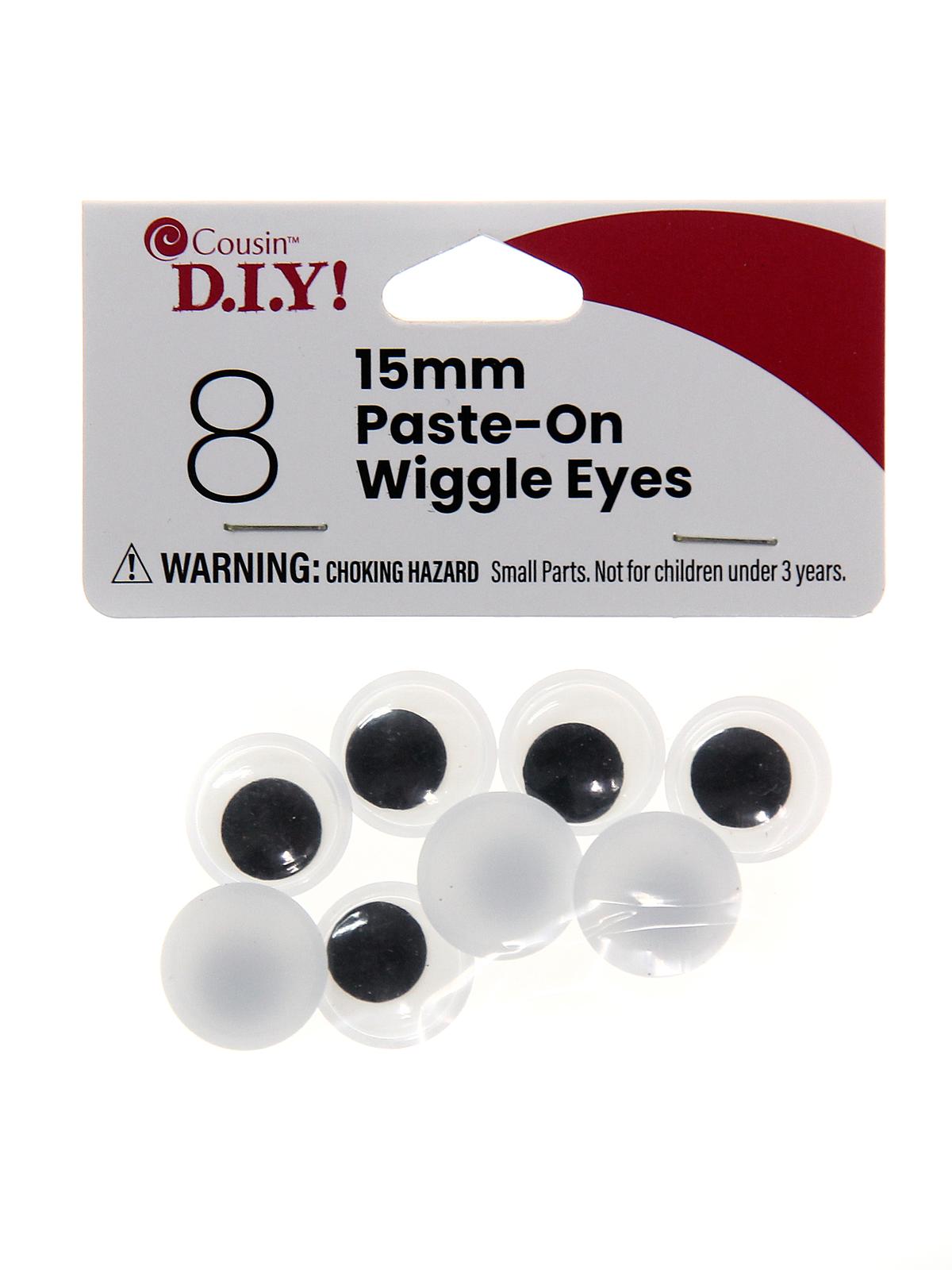 Wiggle Eyes 15 mm pack of 8