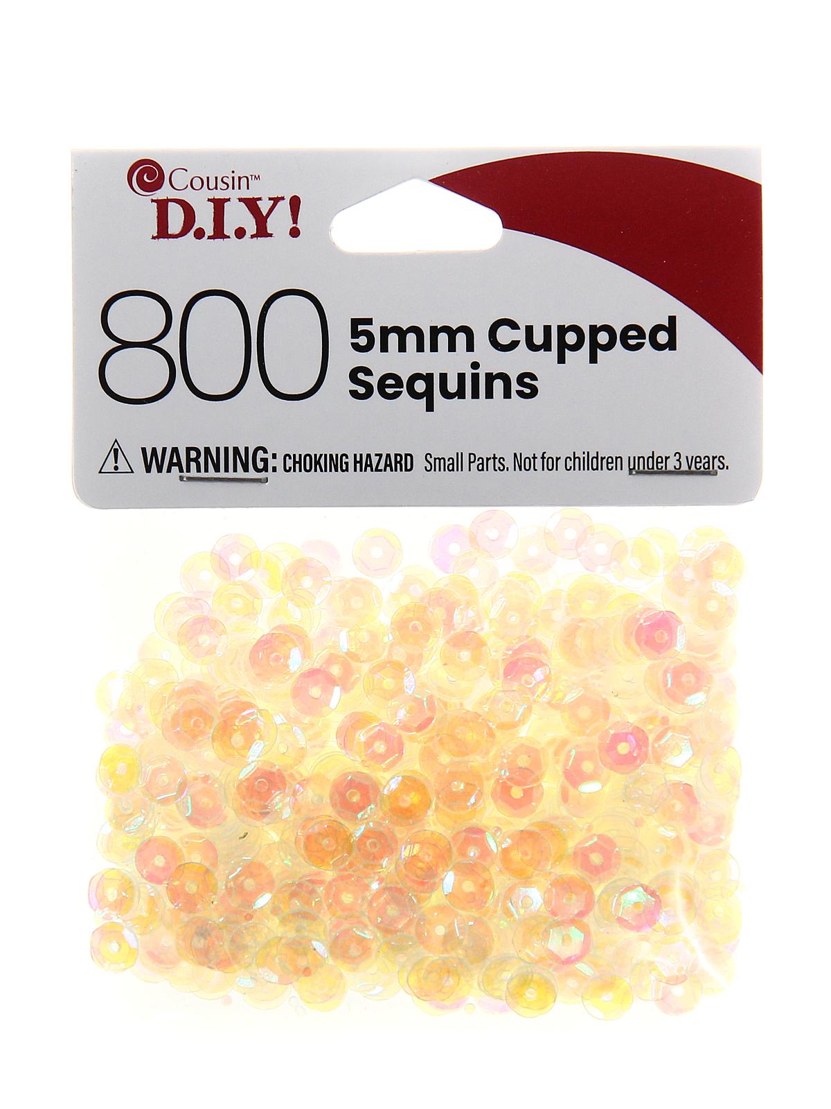 Cupped Sequins iridescent 5 mm pack of 800