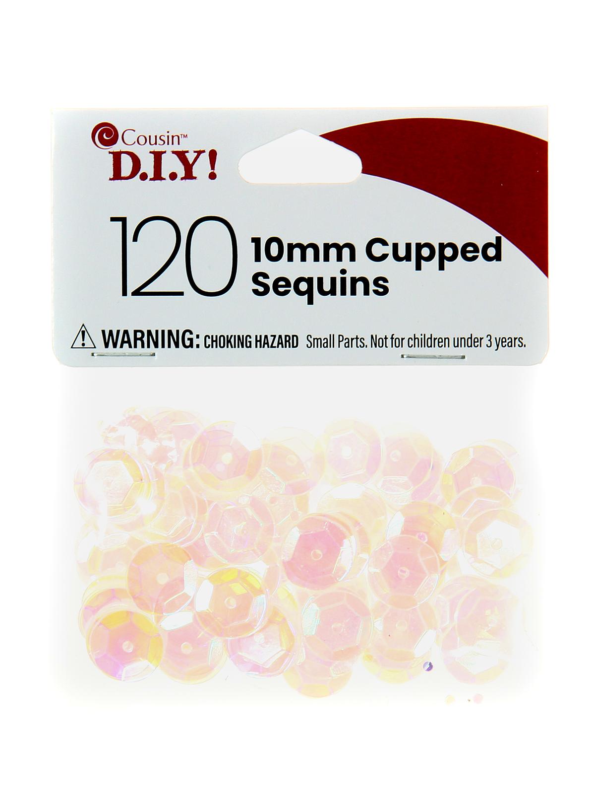 Cupped Sequins iridescent 10 mm pack of 120