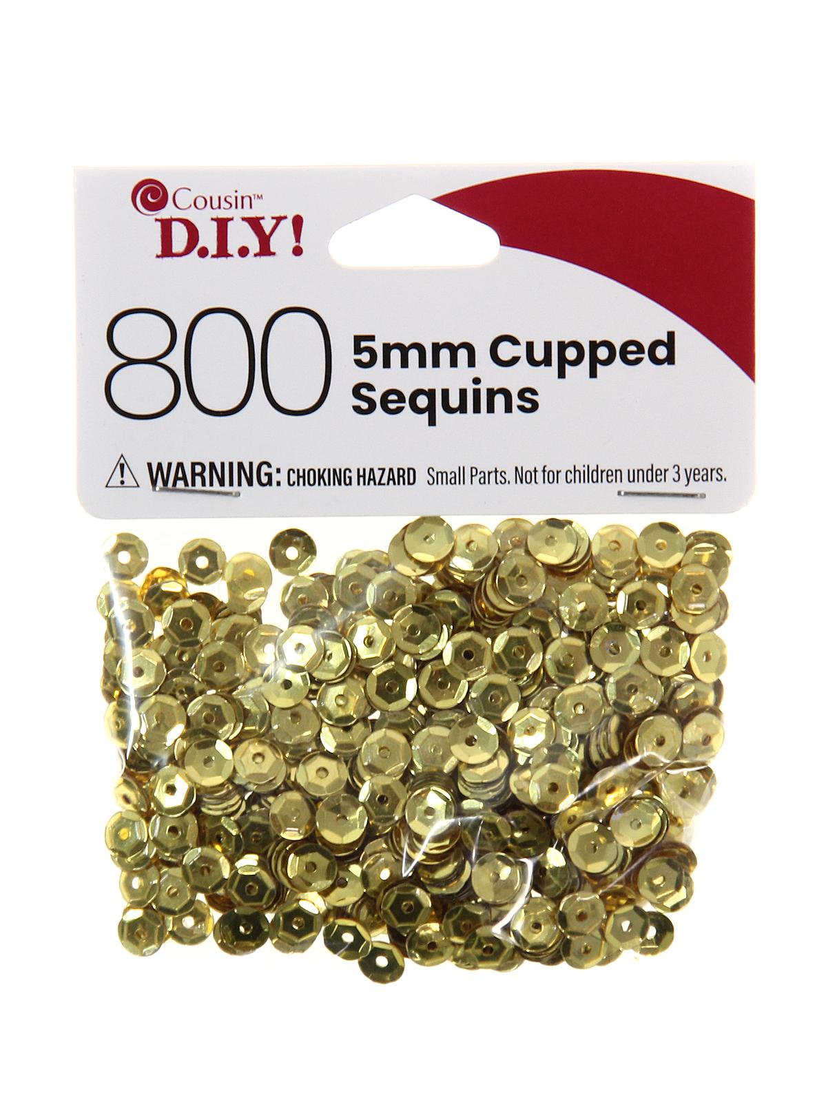 Cupped Sequins gold 5 mm pack of 800