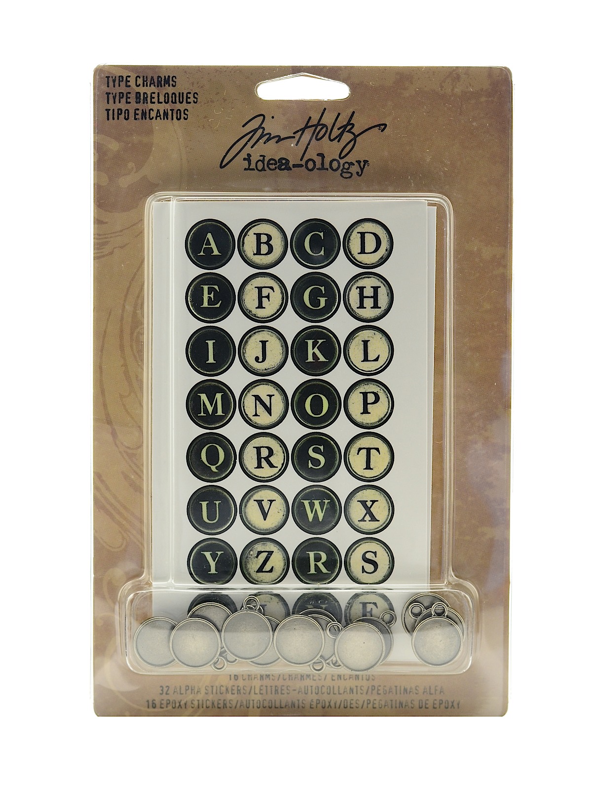 Idea-ology Findings Type Charms Pack Of 16