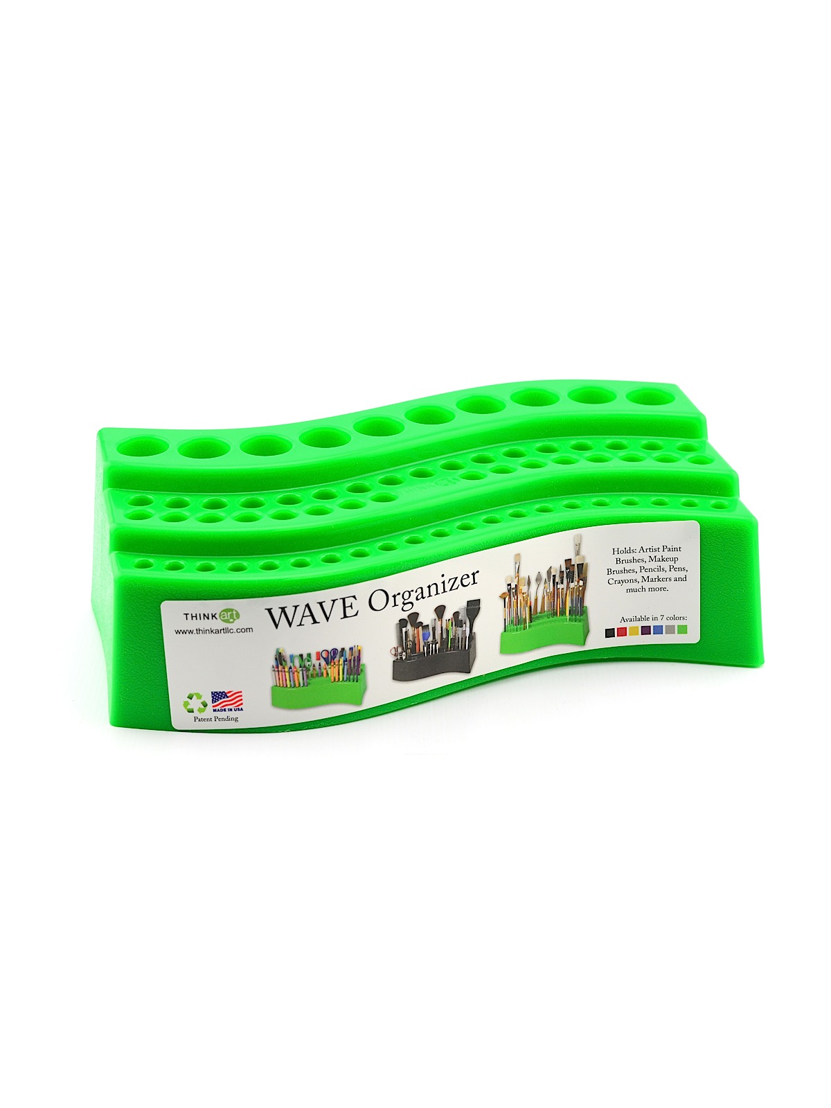 The Wave Paintbrush Holder Green Each