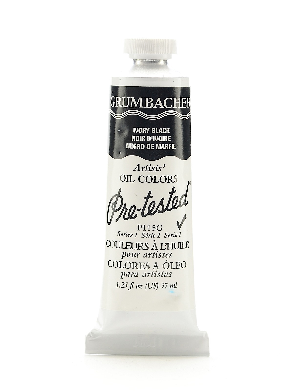 Pre-Tested Artists Oil Colors ivory black P115 1.25 oz.