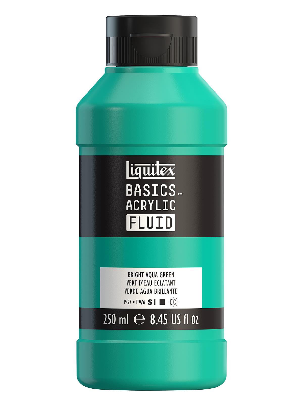 BASICS Fluid Acrylic Colors bright aqua green 8.45 oz. (250ml)