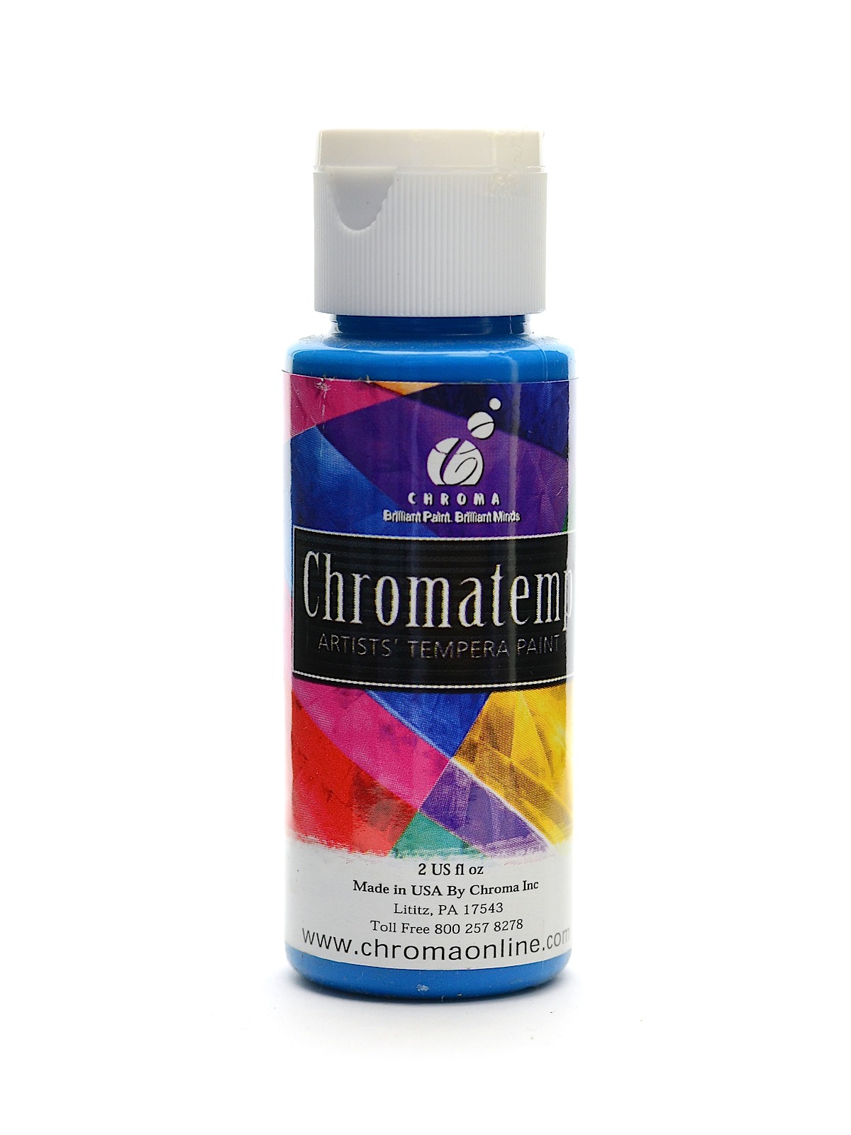ChromaTemp Artists' Tempera Paint fluorescent blue 2 oz.