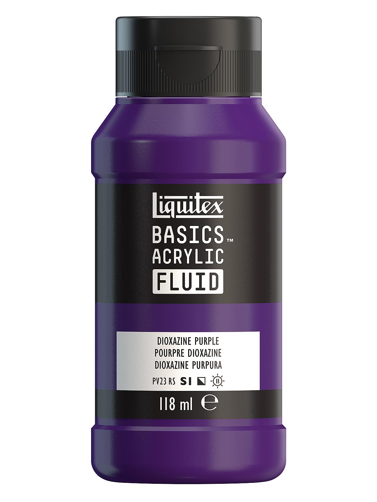 BASICS Fluid Acrylic Colors dioxazine purple 8.45 oz. (250ml)